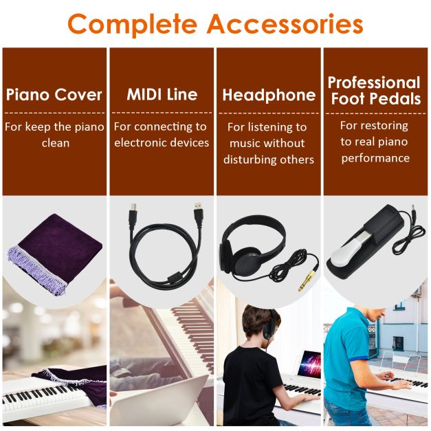 Full-Size 88-Key Weighted Digital Piano for Beginners, Kids & Adult Learners