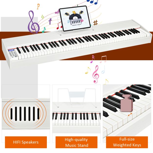Full-Size 88-Key Weighted Digital Piano for Beginners, Kids & Adult Learners