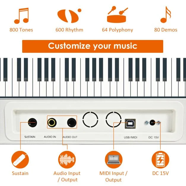 Full-Size 88-Key Weighted Digital Piano for Beginners, Kids & Adult Learners