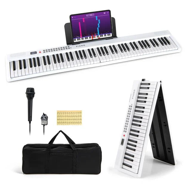 88-Key Foldable Electric Keyboard Piano for Kids, Adults, and Beginner Musicians