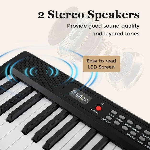 88-Key Foldable Piano Keyboard with MIDI Wireless Connection and Microphone Included