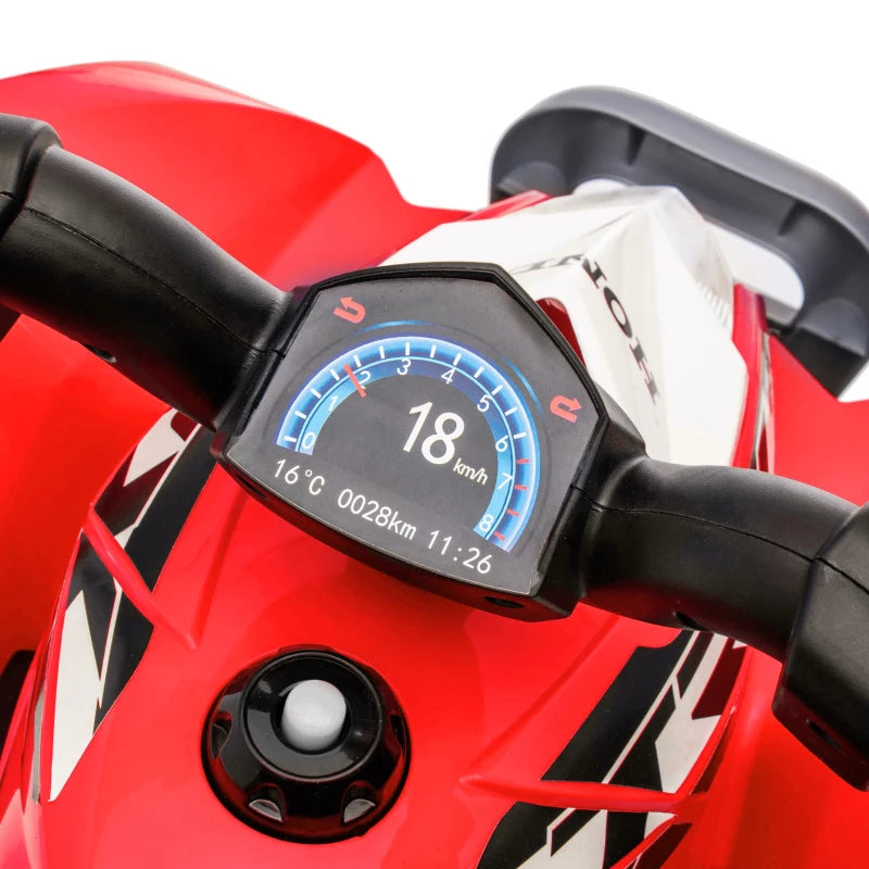 Toddlers’ 6V Electric Licensed ATV Quad Bike Ride-On, Red – Ages 1.5 to 3 Years