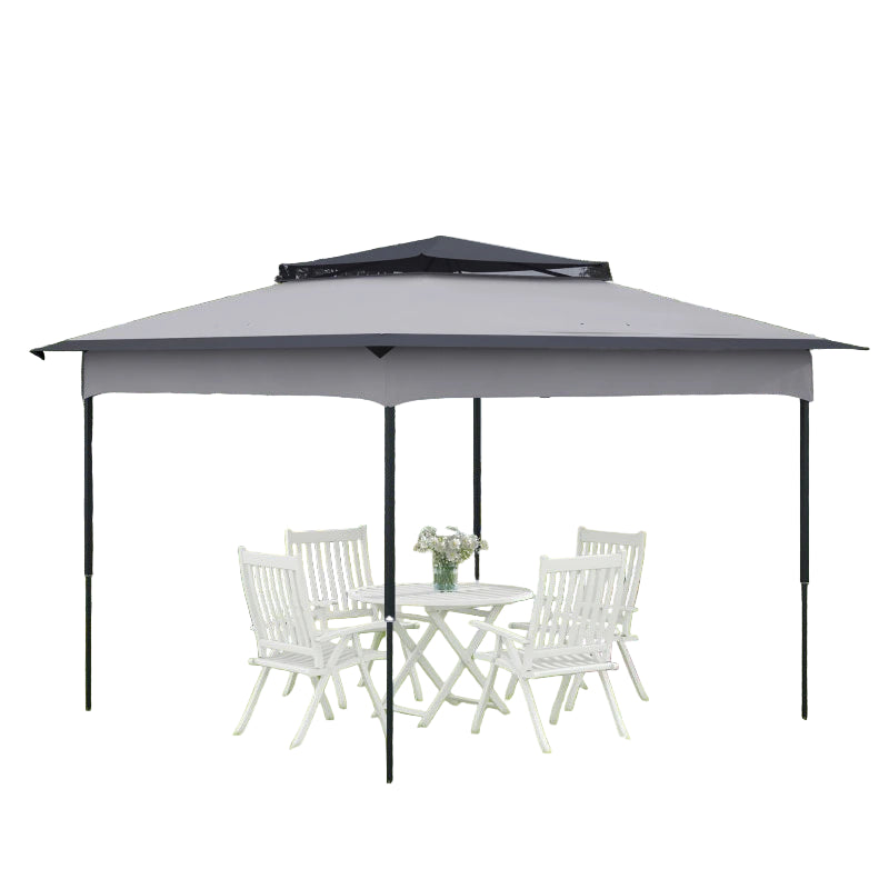 2-Tier Pop Up Gazebo Roof Replacement with 30+ UV Protection, Grey 3.25x3.25M