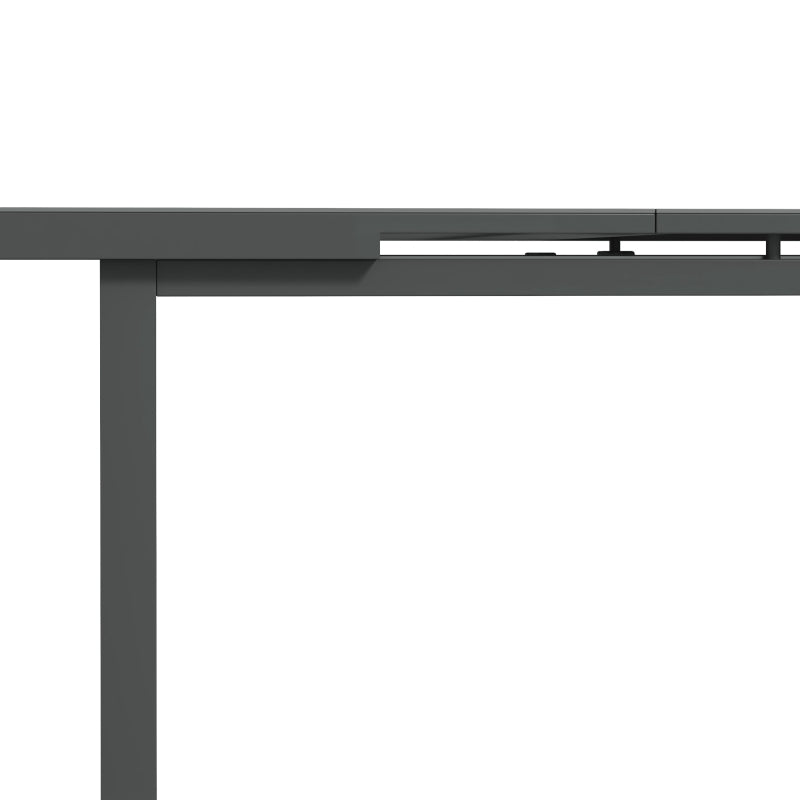 Large 246cm Extending Aluminium Garden Table for 6-8, Rectangle Outdoor Dining Table