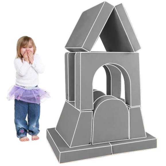 8-Piece Modular Kids Couch Set with Washable Covers – Playroom Furniture