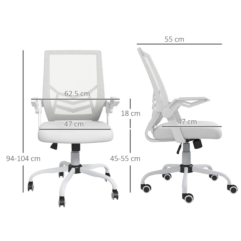 Mesh Office Chair with Adjustable Flip-up Armrests