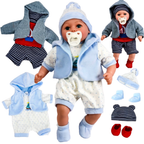 18" Lifelike Soft Body Baby Doll for Girls & Boys with 16 Sounds Outfits & Dummy Toy