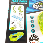 Glow in the Dark Multi-Level Race Track Set 35 Pcs Rc Remote Control Car for Kids Toy Game