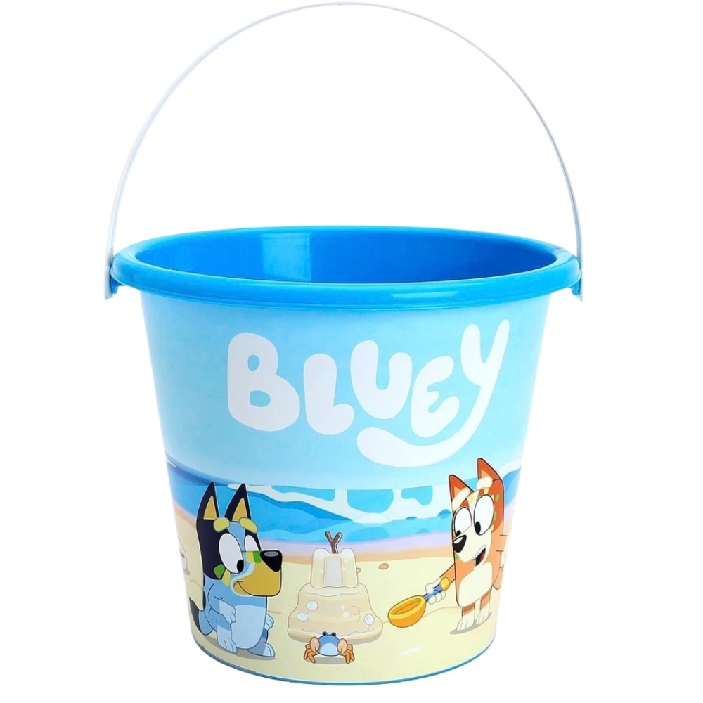 Toyland Bluey & Bingo 14 Piece Bucket Scoop Set with Ice Cream Cones Beach Toys