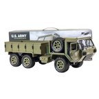Fayee Fy004a Rc Military Truck 6wd 1:12 Scale 2.4ghz 15km/h Led Kids Toy Off-Road Vehicle 8+ Army