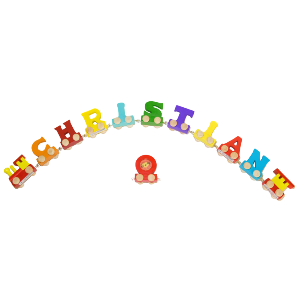 Personalised Wooden Colour Train Letters Name Train Gift for Children Baby & Toddler