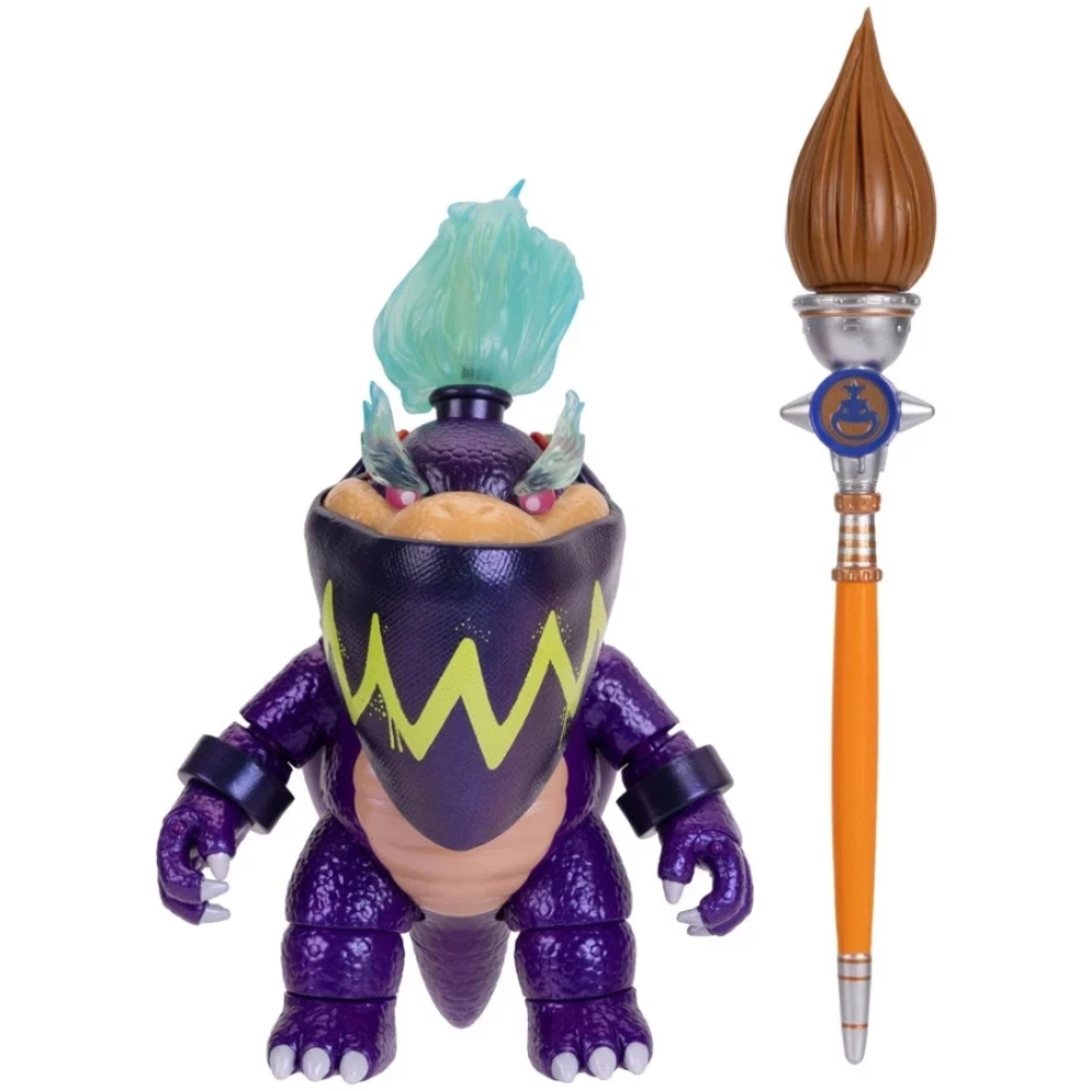 Nintendo Super Mario Galaxy Movie Wonder Bowser Jr Action Figure with Paint Brush