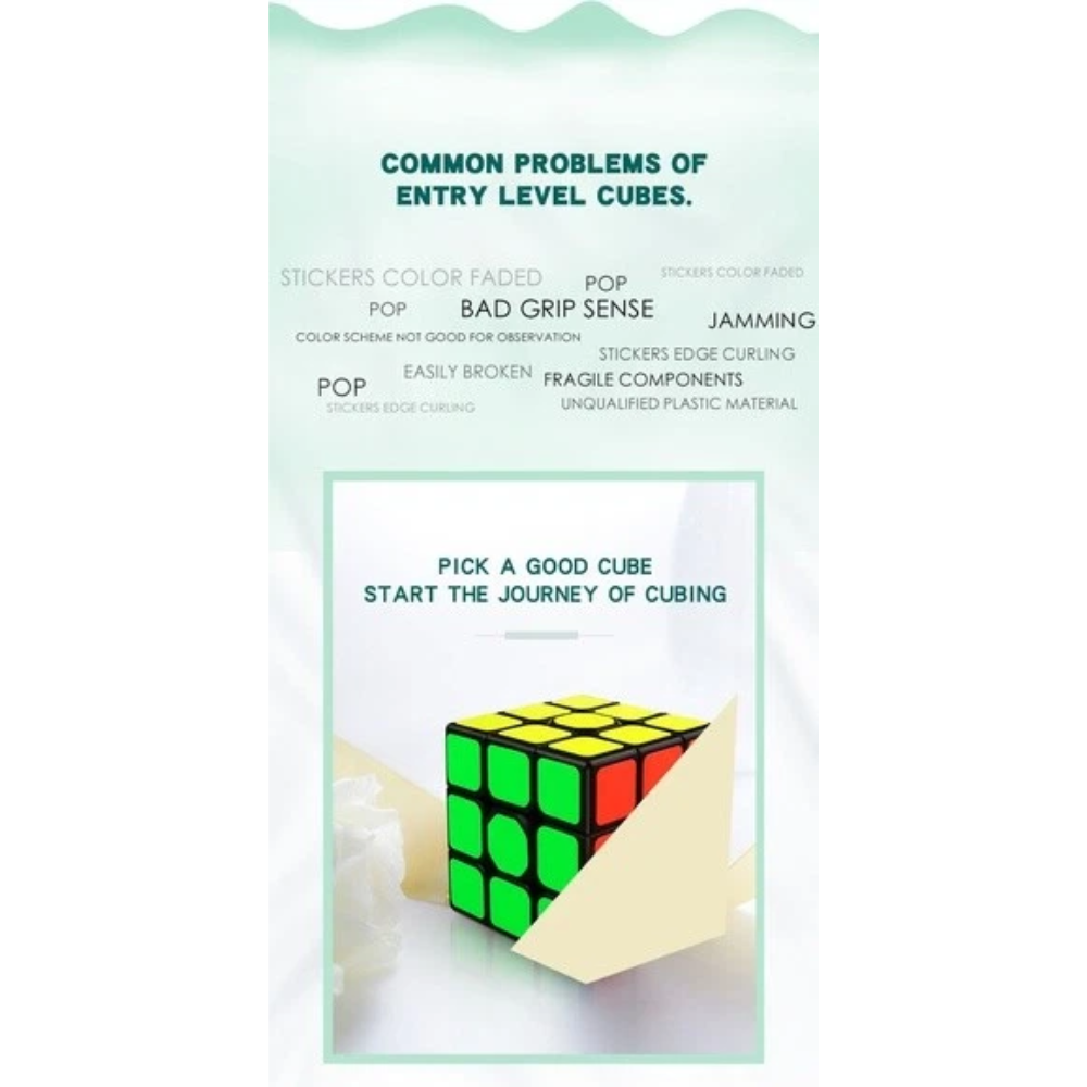 QiYi 3x3 Magic Cube Puzzle Speed Cube Toy for Kids and Adults Smooth Turning Brain Game
