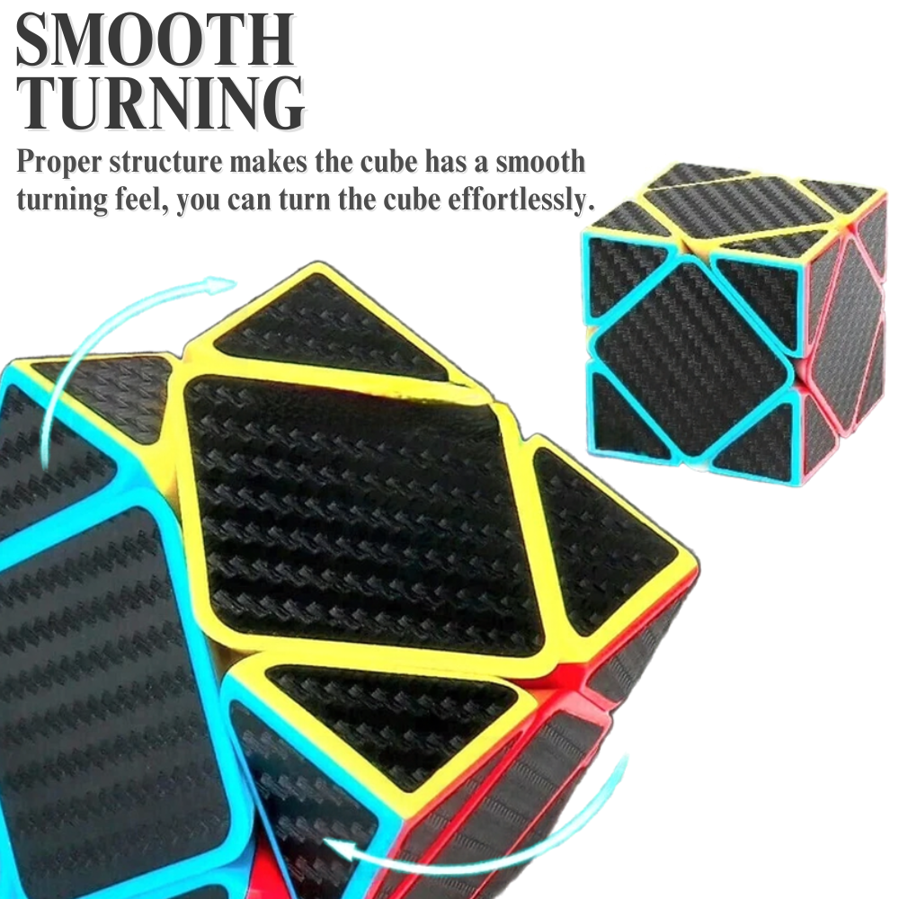 MoYu Skewb Cube Puzzle with Carbon Fibre Design Smooth Turning Magic Cube Toy for Kids Adults