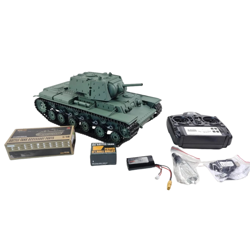 Heng Long Kv-1 Rc Tank 1:16 V7, 2.4ghz Bb/ir Battle, Smoke & Sound, Kids 14+