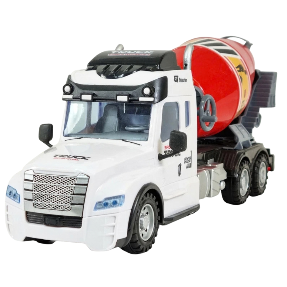 Remote Control Cement Mixer Truck RC 35cm Lights Sounds Working Drum Kids 3+