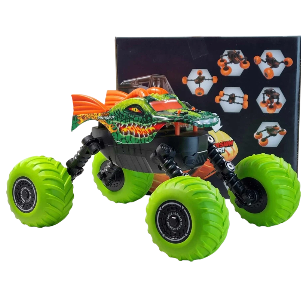 Remote Control Transforming Dinosaur Truck Rc 4wd 2.4ghz Kids Gift Toy Age 8+ Uk Car Set