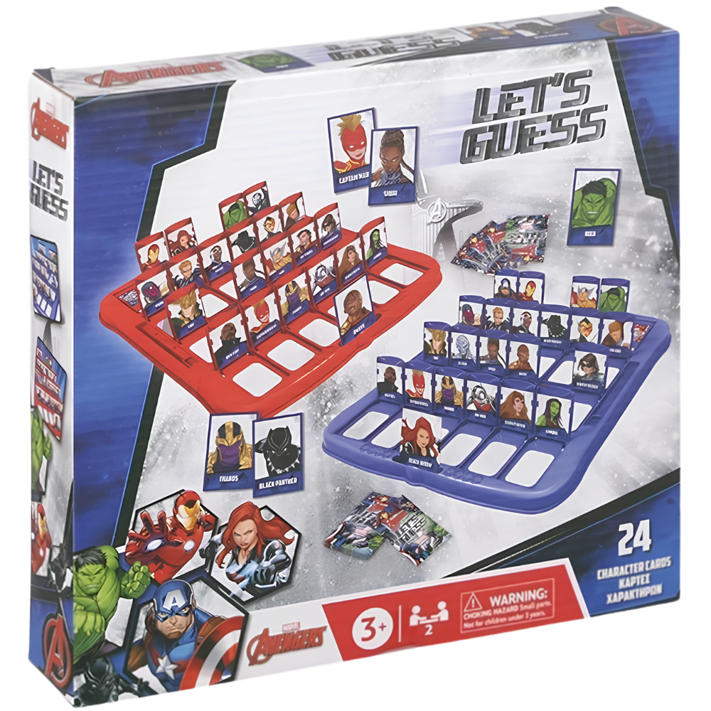 Avengers Let's Guess Board Game for Kids, Superhero Guessing and Deduction Family Game