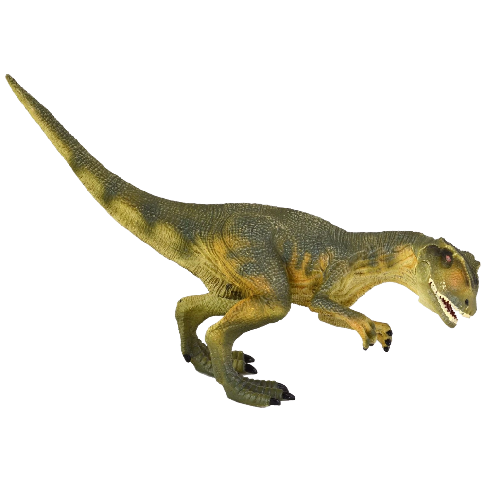 13 Inch Allosaurus Dinosaur Figure, Hard Plastic Jurassic Park Action Toy for Kids 3+