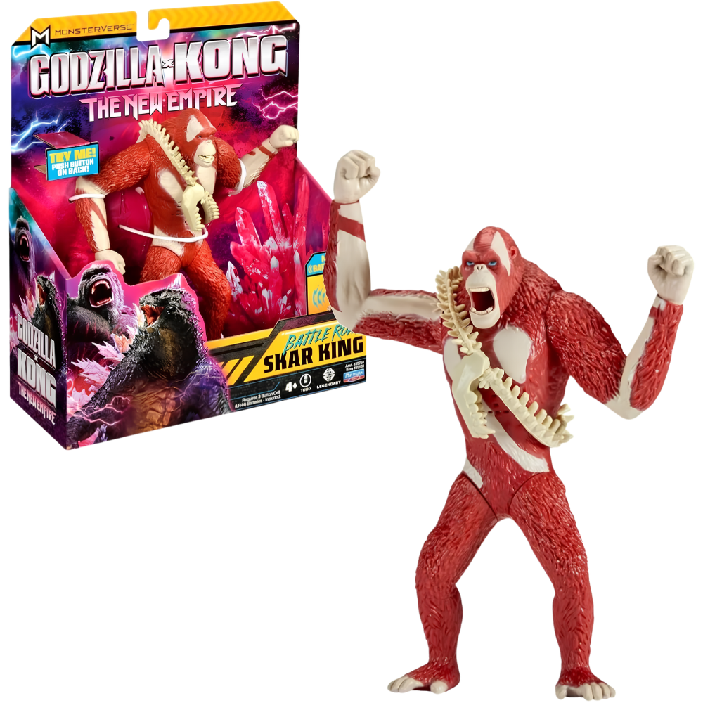 Godzilla x Kong Skar King 7-Inch Battle Roar Action Figure Collectible Toy for Ages 4+