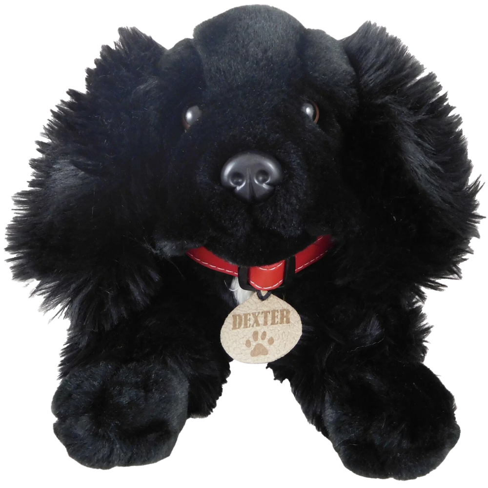 Keel Toys Dexter Black Spaniel Soft Toy Dog 35cm Handmade Plush Toy Exclusive Toyland Gift Age 3+