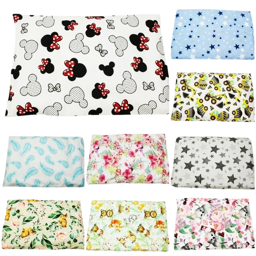 Baby Pillowcase 40x60cm 100% Cotton Zipped Pillow Cover Jungle Floral Print