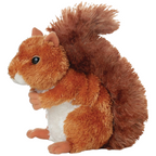 Aurora Mini Flopsies Nutsie Squirrel Plush Toy 20cm Soft Cuddly Brown White Baby Gift