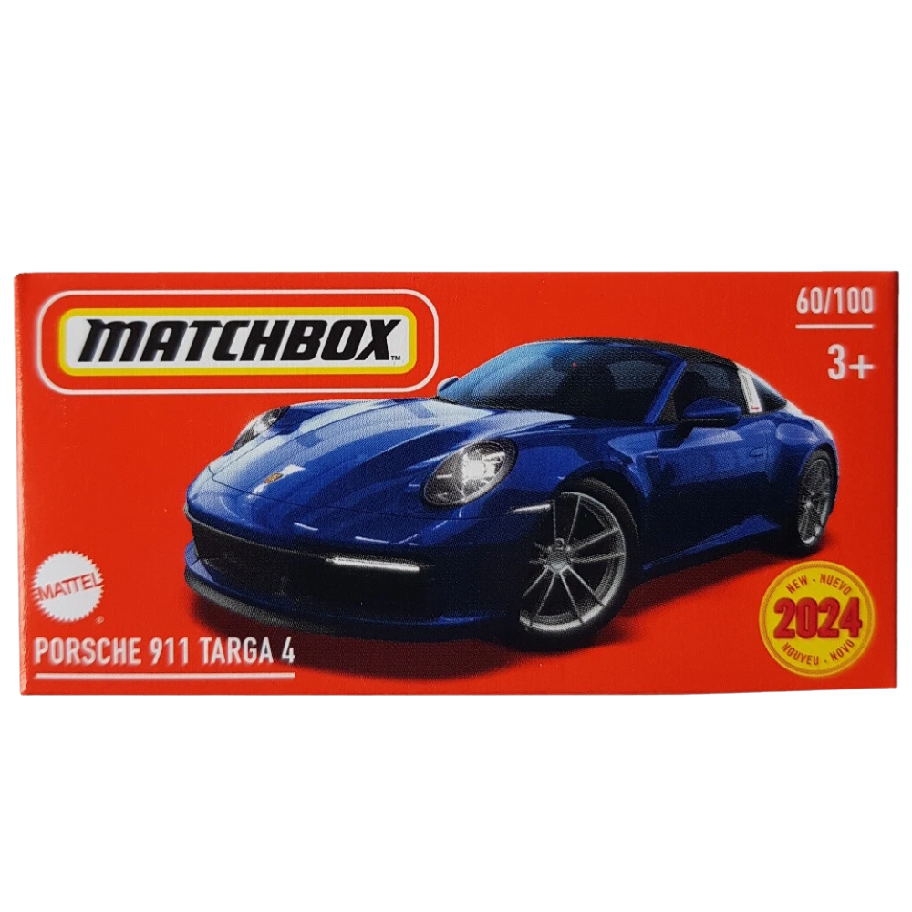 Matchbox Porsche 911 Targa 4 Diecast Model Car 1:64 Scale Sports Vehicle Toy 3+
