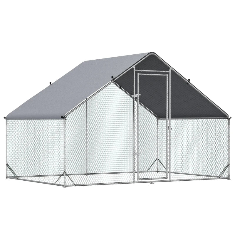 Chicken Coop Cage with Cover – 3m Galvanised Frame