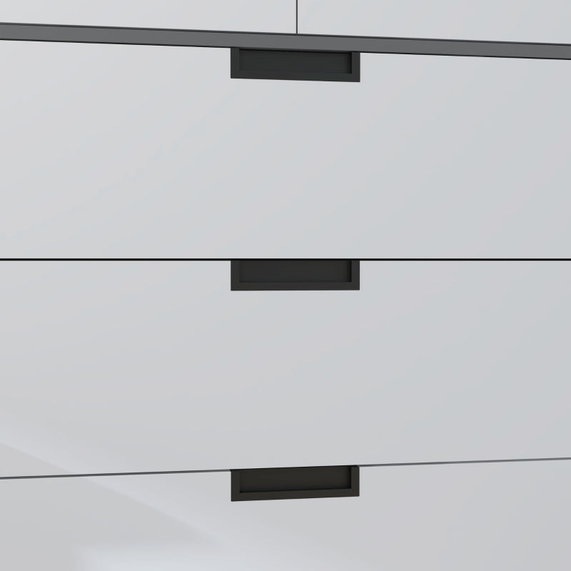 2 Door Bedroom Wardrobe with Hanging Rod & 3 Drawers, Modern Grey