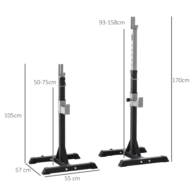 Gym Squat Rack & Bench Combo with Wheels – Push-Up & Dip Stand