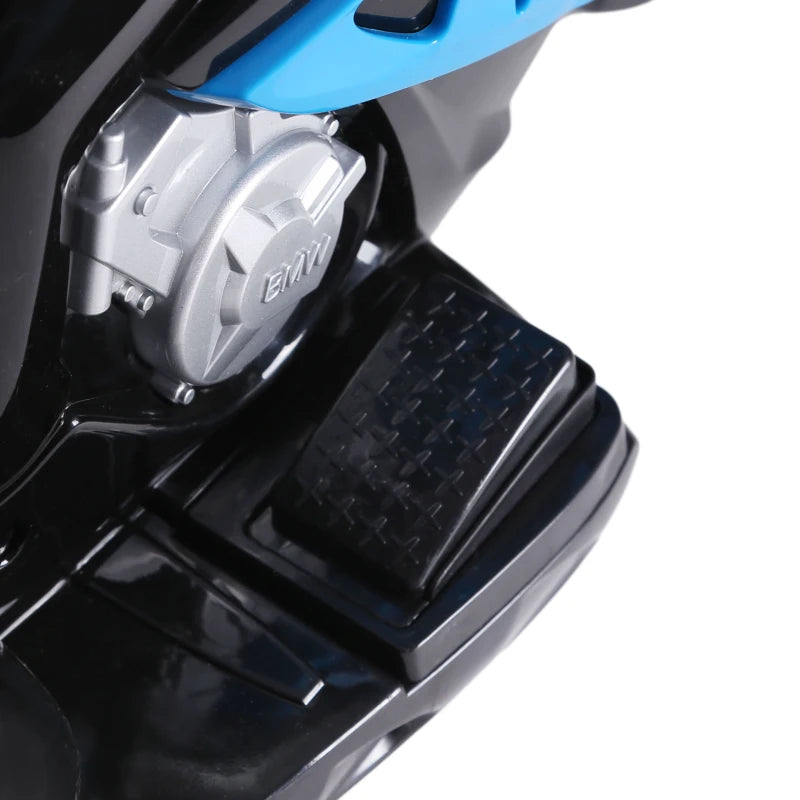 Kids Electric Ride-On BMW Style Motorbike with Headlights, Music & 6V Battery - Blue