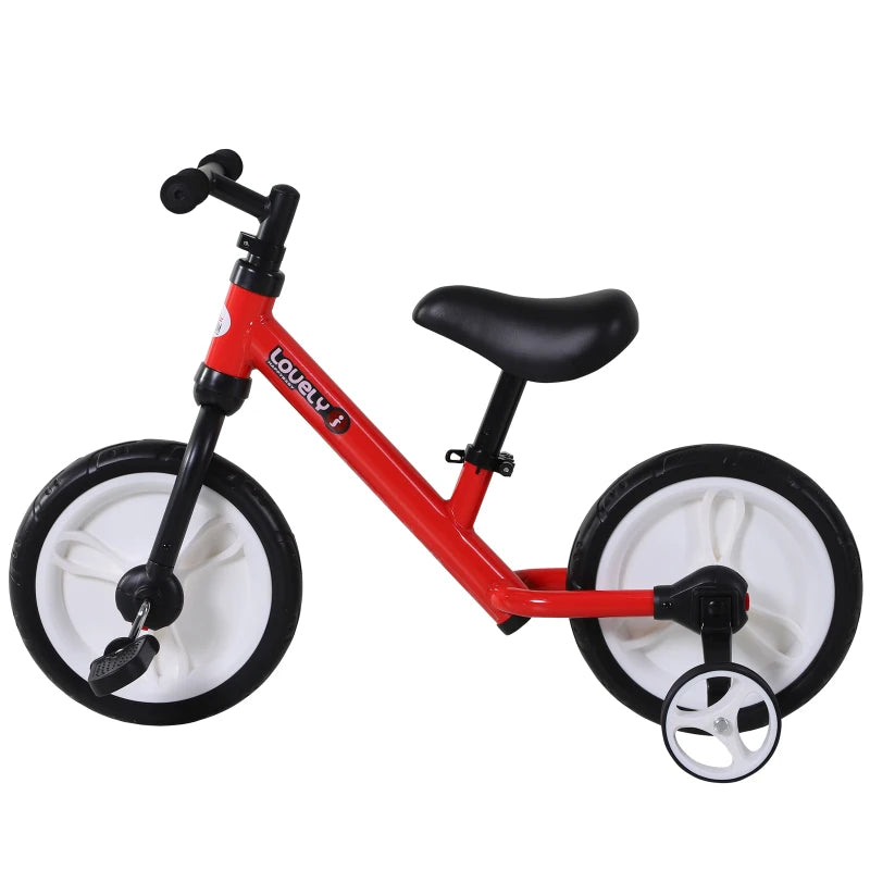 11" Kids Balance Bike with Removable Stabilizers, EVA Tires & Adjustable Seat, Ages 2-5