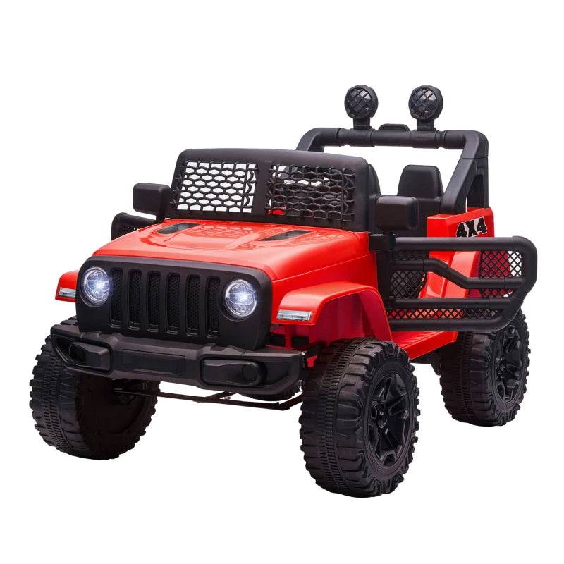 Red 12V Kids Electric Ride-On Off-Road Car with Remote Control, Horn & Suspension