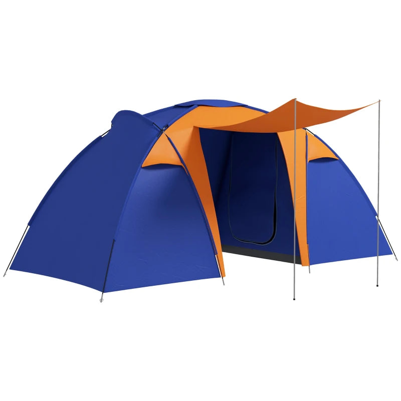 Family Camping Tent – 4-6 Person Tunnel Tent with Porch & Bag