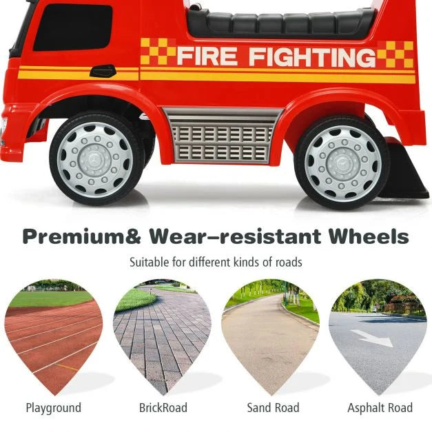 Kids Ride-On Push Car Licensed Mercedes-Benz Firefighter Edition