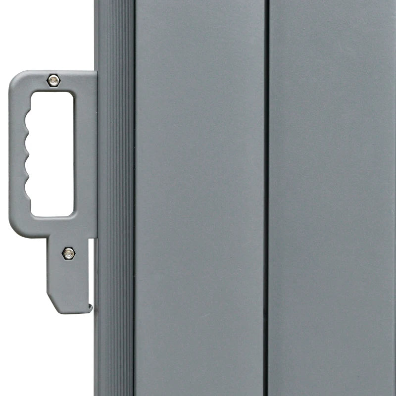 Retractable Patio Privacy Screen – Sunshade Awning for Garden and Balcony Grey 6x2m