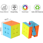 3x3 Speed Cube Magic Puzzle Toy Stickerless Smooth Fast Turning Cube for Kids Adults