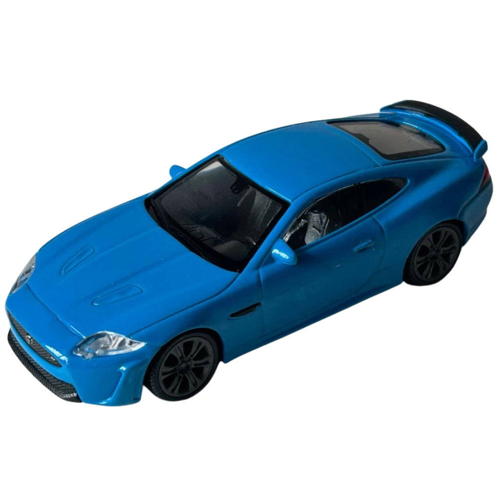 Welly Jaguar Xkr-S Blue Metal Diecast British Grand Tourer Sports Car Model Toy 1:43 Scale
