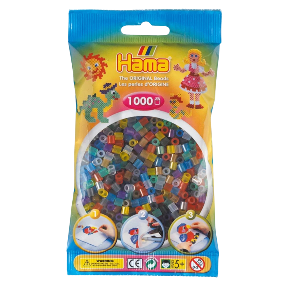 Hama Beads 1000 Midi Beads Refill Bags Assorted Colours Arts & Crafts Set Ages