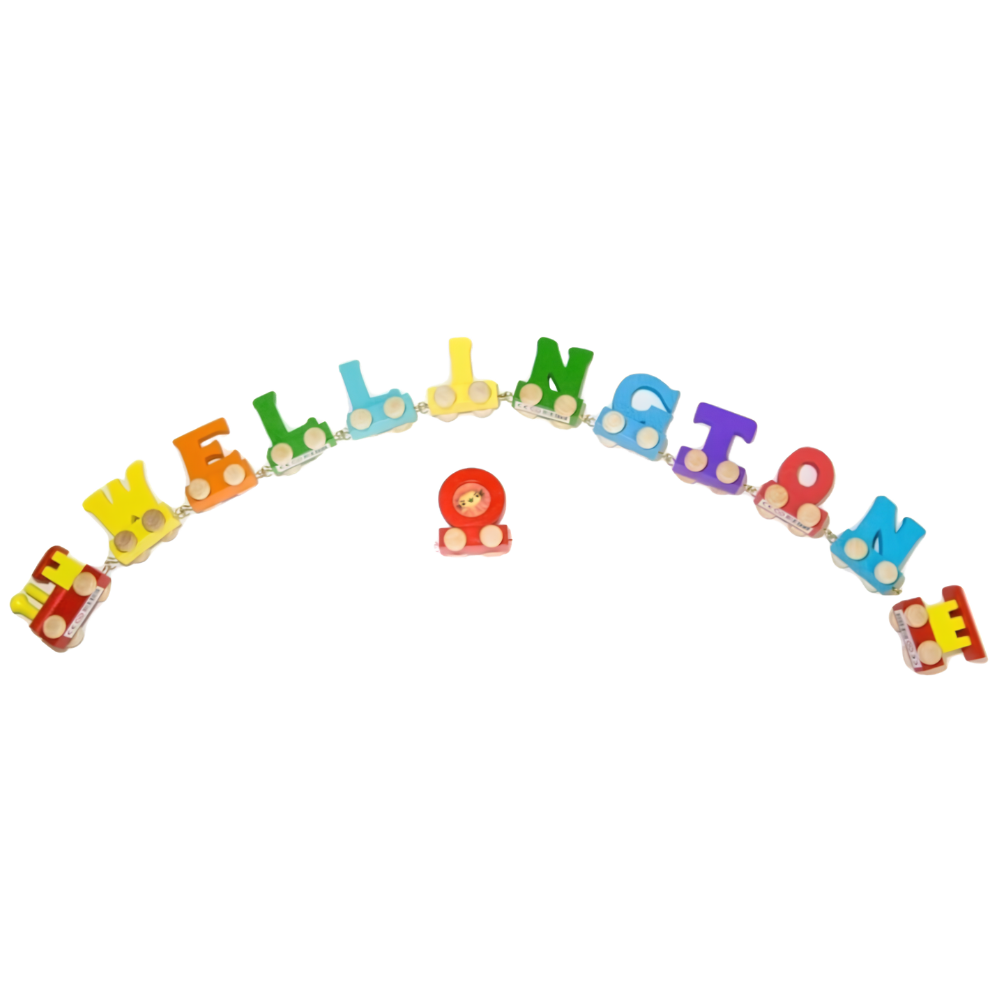 Personalised Wooden Colour Train Letters Name Train Gift for Children Baby & Toddler