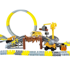 Kids Construction Race Track Set 279pcs DIY Building Crane Cars 5.65m Track 3+