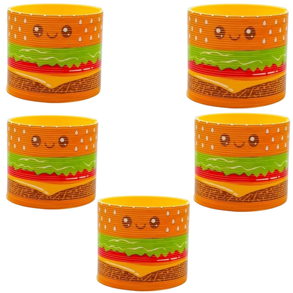 Hamburger Magic Spring Slinky Fidget Toy Kids 3+