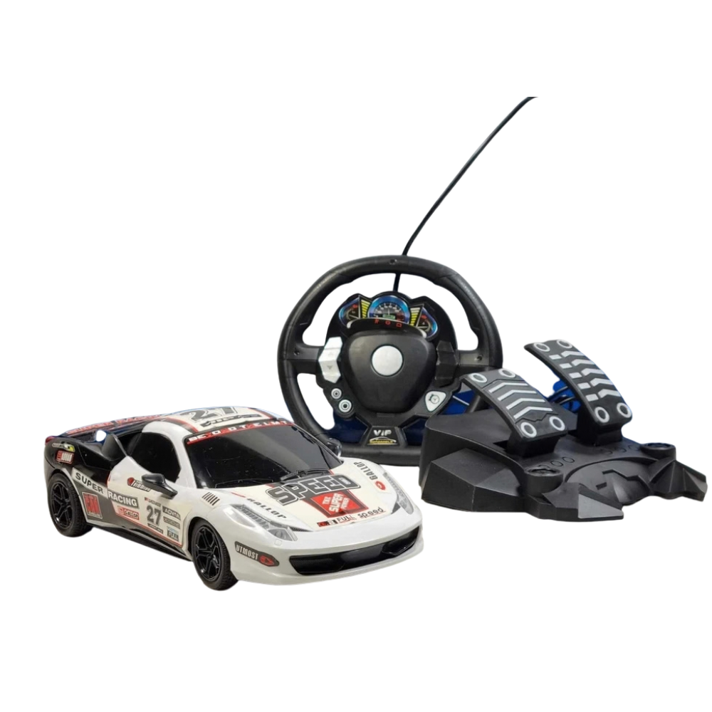 Remote Control Racing Car Rc 1:16 Steering Wheel Pedals Traffic Light Kids Racing Simulator Toy Gift