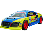 1:10 RC Audi R8 Style Drift Car 45cm 2.4GHz LED Lights RWD Racing Toy 6+