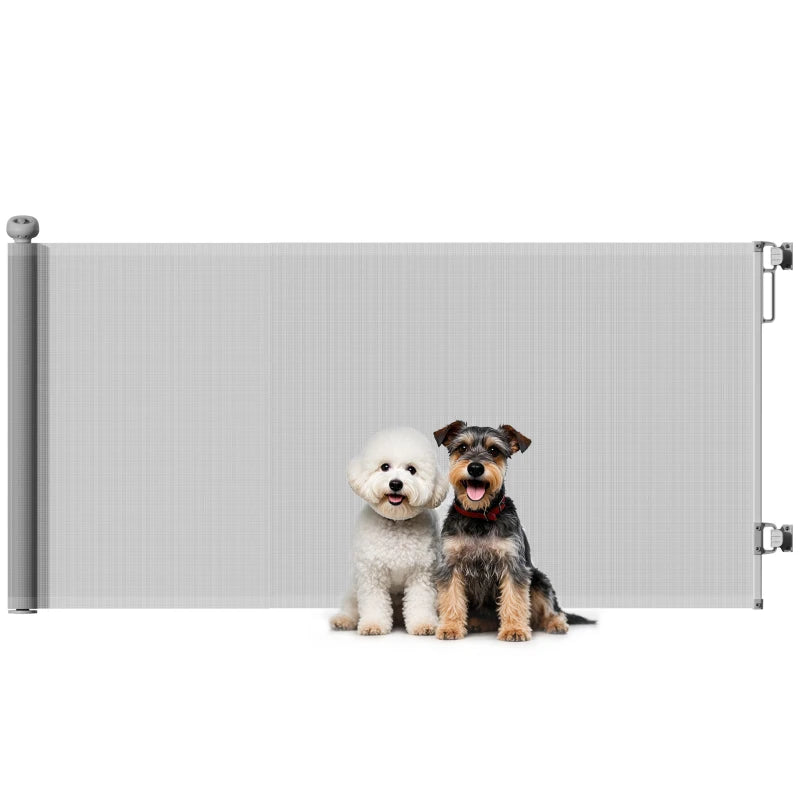 Grey Dog & Baby Stair Gate – Retractable Up to 180 cm