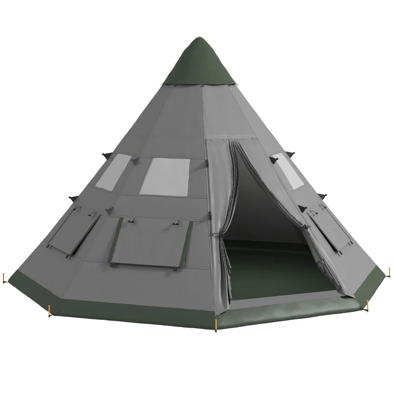 6-Man Tipi Tent – Easy Setup & Carry Bag Included