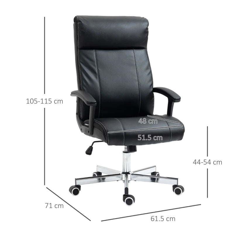Black Massage Office Chair – Remote Controlled, Adjustable Height