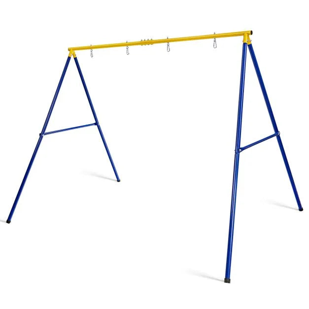 Metal A-Frame Swing with Anti-Slip Pads for Kids’ Backyard Play