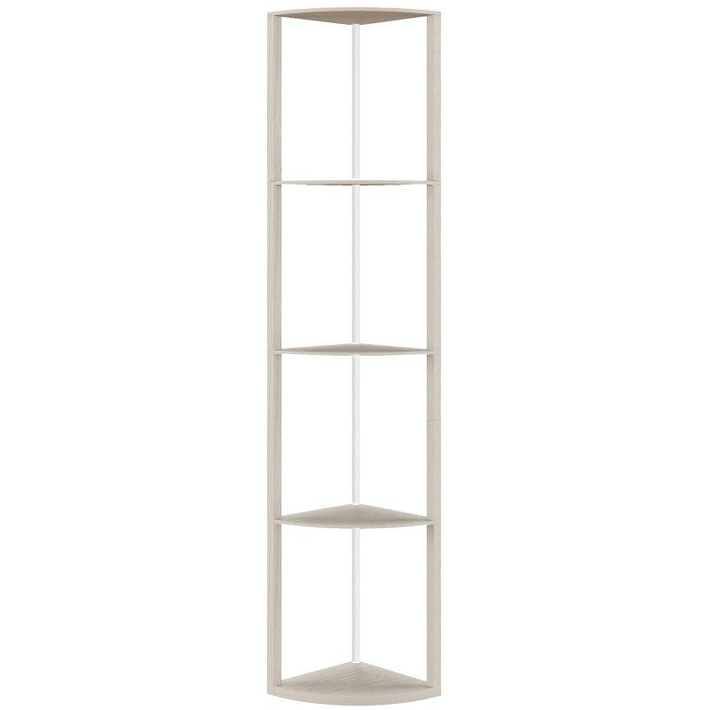 Oak LED Floor Lamp – RGB Light with Shelves, Remote & Adjustable Brightness